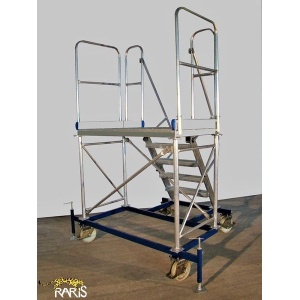 Platforma RARIS la 60°, mobila, rigidizata, baza otel, structura aluminiu, podina lata, tip PBF - Img 5