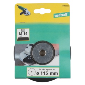 Platou de slefuire pt polizor unghiular Wolfcraft 2450000, filet M14, D 115 mm - Img 4
