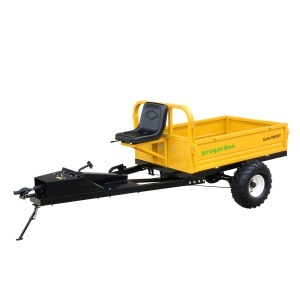 ProGARDEN Pachet Alpine RM500T Remorca cu tractiune 500kg, 1 osie, prindere bolt pentru motocultor, roti 19x7-8 si set manicoti Adaptiv 3 in 1 S