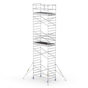 ProTUBE L10 Schela mobila profesionala din aluminiu H lucru 9,8m, podina 120 x 240 cm - Img 1