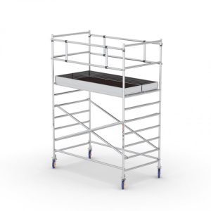 ProTUBE L4 Schela mobila profesionala din aluminiu H lucru 4,1m, podina 120 x 240 cm - Img 1