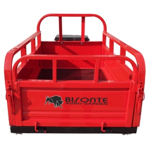 Remorca motocultor BISONTE Agro Garden BTA-500R capacitate 500 kg, dimensiuni 1.250 x 800 x 500 mm - Img 2