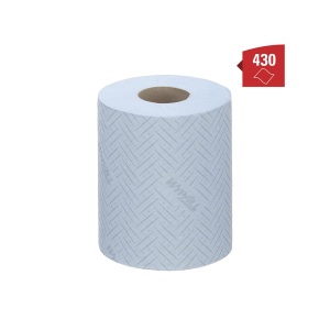 Rolă derulare centrală Kimberly-Clark WypAll, albastră, 38 x 18 cm, 430 porții/rolă, 6 role/set - Img 3