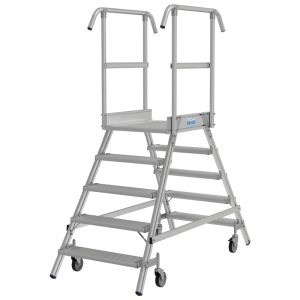 Scara cu podest mobila, cu trepte pe 2 parti (2x5 trepte) - Img 1