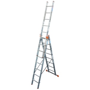 Scara multifunctionala cu functie de egalizare din aluminiu Monto "Tribilo", 3x8 trepte - Img 2