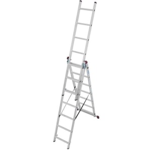 Scara multifunctionala din aluminiu Corda cu functie de egalizare, 3x7 trepte - Img 1