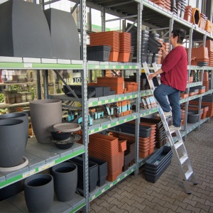 Scara simpla din aluminiu cu trepte late STABILO, 8 trepte - Img 6