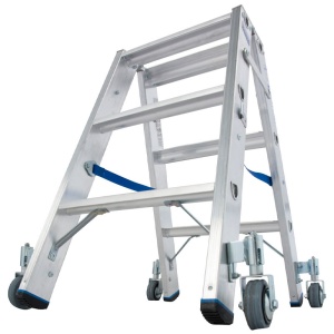Scara Stabilo dubla 2x3, trepte cu roti - Img 2