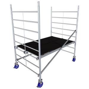 Schela Protec XXL 1,2 x 2m, aluminiu, inaltime lucru 2,9m, inaltime max. platforma 0,9m - Img 2