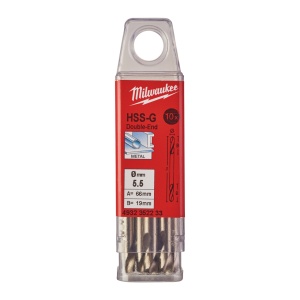 Set 10 burghie HSS Ground pentru metal cu două vârfuri MILWAUKEE Ø 5.5x19x66 mm - Img 2