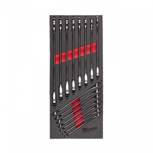 Set 15 chei combinate cu clichet Milwaukee MAX BITE™ 8-22 mm