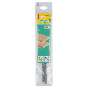 Set 2 panze pentru taiere Wolfcraft 2669000, pentru lemn de esenta tare, placi de fixare, placaje, 150 mm - Img 3