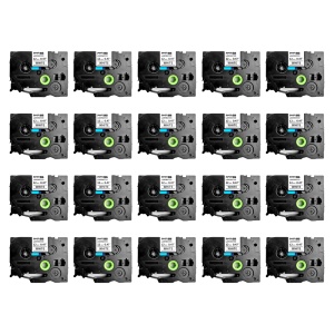 Set 20 Etichete SG compatibile Brother TZe-231 12mm x 8m negru alb Sanco Grup SG