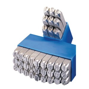 Set 27 poansoane litere mari HEIDENPETER 3 mm T