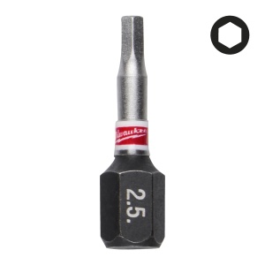 Set 3 biti de impact Milwaukee Shockwave Impact Duty™, Hex2.5mmx25mm