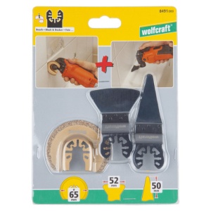 Set 3 panze Wolfcraft 8491000, confectionate din metal HCS si HM - Img 2