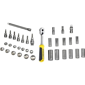 Set 36 piese insurubare Stanley STMT1-74174, antrenoare si accesorii 3/8" in modul pentru sertare - Img 2