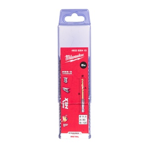 Set 5 burghie Milwaukee HSS-G TIN RED HEX, 11mm - Img 4