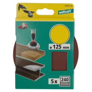 Set 5 foi abrazive Easy fix Wolfcraft 2215100, Gr. 240, D 125 mm - Img 2
