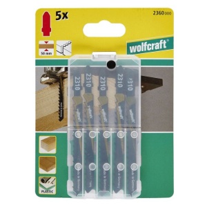 Set 5 panze pentru fierastrau pendular Wolfcraft 2360000, prindere in T, pentru lemn, adancime taiere 50 mm - Img 2