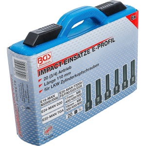 Set 6 chei de impact E18 - E24 + 17 - 19 mm, 3/4" pentru suruburi chiulasa camioane - Img 2