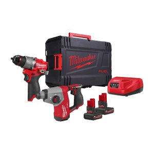Set 6 piese, doua masini cu acumulator Milwaukee model M12 FPP2BG2-502X