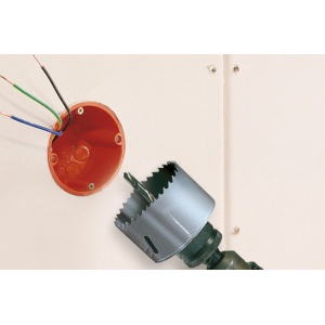Set 6 piese pentru instalatii electrice si sanitare Wolfcraft 3764000, 5 carote bimetal diametru D 35, 40, 51, 65, 68 mm, 1 adaptor pentru carote bimetal cu burghiu de centrare - Img 4