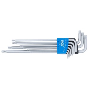 Set 9 chei Torx extra lungi tip "L" cu cap sferic, T10 -T50 - Img 2
