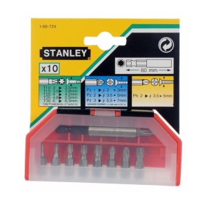 Set biti Stanley 1-68-724, 25 mm, 1/4", 10 piese - Img 2