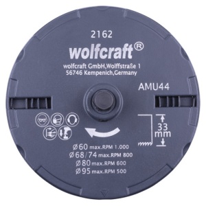 Set carote standard Wolfcraft 2162000, cu 5 carote cu diametre multiple: 60, 68, 74, 80, 95 mm, adancime de taiere 33 mm, tija hexagonala - Img 3
