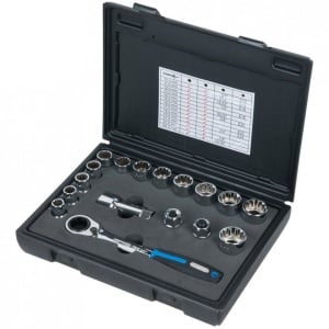 Set chei tubulare, KS TOOLS TRIPLEplus, 3/8"+1/2", 17 piese - Img 2
