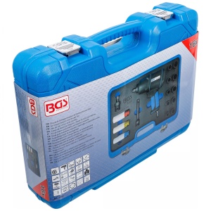 Set masina de insurubat cu impact pneumatica profesionala BGS, cu 16 accesorii, 1/2", max. 1200 Nm, reversibila - Img 5