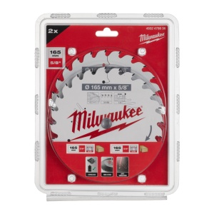 Set pachet cu 2 bucăți 165 x ⅝″ (2 x 165 x ⅝" x 24 dinți, tăieri rapide lemn (4932471311) - Img 2