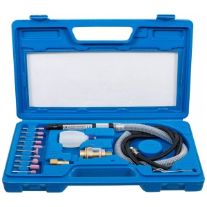 Set polizor drept (biax) BGS cu 17 accesorii, 54000 rot/min, 130 mm, prindere (penseta) 3 mm - Img 1