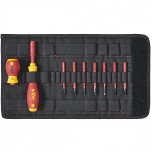 Set surubelnite si biti izolati la 1000V, WIHA slimVario, 9 piese