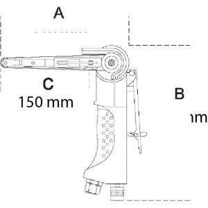 Șlefuitor pneumatic cu bandă de 10 mm 1937N10 - Img 2