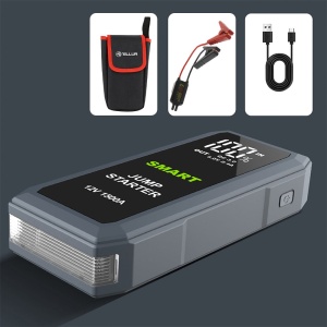 Starter auto portabil Tellur, 12V, 1500A, baterie externă, 16800mAh, lanternă, gri - Img 14