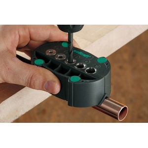 Stativ mobil pentru masina de gaurit pentru executarea gaurilor rectangulare Wolfcraft 4685000, cu 5 bucse de gaurire metalice cu diametrul de 4, 5, 6, 8, 10 mm - Img 4
