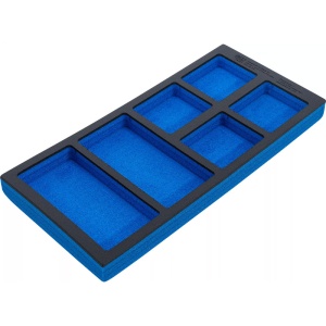 Suport organizator din spuma BGS 1/3 sertar, 6 compartimente, 408x189x32 mm - Img 1
