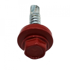 Suruburi Autoforante cu cap hexagonal, DIN 7504K, filet lemn, RAL 3011+saiba EPDM, 4.8x20mm, 250 bucati - Img 2