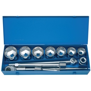 Trusa 12 piese Unior capete chei tubulare 1” in cutie metalica