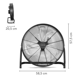 Ventilator de podea negru, Trotec, 6562m³/h, 120W, 3 trepte, tip TVM20D - Img 2