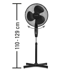 Ventilator pe picior Trotec, tip TVE18S, negru, 50 W, 40 cm, 3 viteze - Img 2