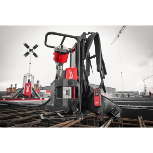 Vibrator de beton MX FUEL™ cu rucsac, echipat cu 2 baterii, incarcator, lance 2 metri, cap de 38 mm - Img 3