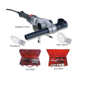Aparat pentru mufarea prin sudare pentru tevi din PP si PPR, 850 W, între Ø 20 – 63 mm include bacuri 20-25-32-40-50-63