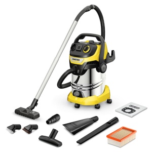 Aspirator uscat/umed Karcher WD6PSV-30/8/35/T 1300W, cuva Inox si rezervor murdarie 30 l