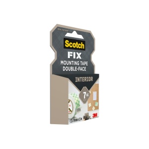 Bandă dublu adezivă montare suprafețe interioare, 19 mm x 1,5 m, 3M Scotch-Fix™ - Img 2