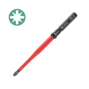Bit surubelnita Kraftform Kompakt VDE WERA 65 iS PZ1 x 157 mm protectie anticoroziva izolatie rosie 05003455001