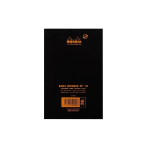 Blocnotes 11 x 7 cm, capsat, 80 file, N°14, Rhodia Basic, black - Img 3