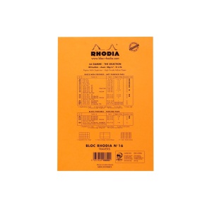 Blocnotes A5, capsat, 80 file, N°16, Rhodia Basic, orange - Img 3